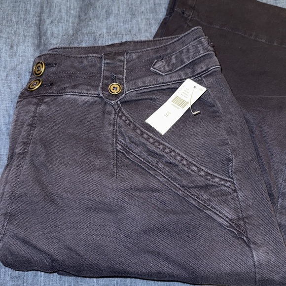 Anthropologie Pilcro wide leg cargo NEW w/ tag!! Navy - Picture 2 of 4